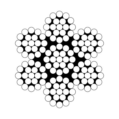 3/16 "x 100' 7x19 نوع 316 حبل أسلاك الفولاذ المقاوم للصدأ (MBL: 3,210 رطل) in Kuwait