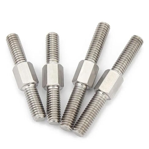 قضيب ملولب مزدوج الأطراف M8 - 304ss مسامير قضيب دفع قابلة للتعديل لليد اليسرى واليد اليمنى للاستخدام الصناعي (M8 × 50 مم 1 قطعة) in Saudi Arabia