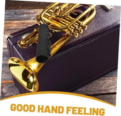 Sosoport French Horn Guard Non Skid PU Leather Grip Protector with Strap for Music Instruments Comfortable and Durable Hand Pad Easy Installation for Daily Use in Saudi Arabia