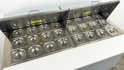 طاولة تحضير الساندويتش المبردة التجارية، بابين، 60 بوصة، ميجا توب NSF بسعة 17 قدم مكعب، سلطة من الفولاذ المقاوم للصدأ ASR-15386 in Kuwait