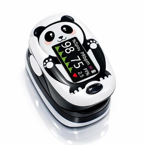 Pediatric Pulse Oximeter for Kids 2+, Panda Design Fingertip Oxygen Monitor with Digital Display for Heart Rate and SpO2 Monitoring in Saudi Arabia