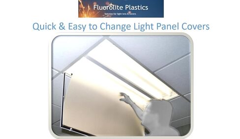 F12-100/2246-4 عبوات | استبدال غطاء ضوء الفلورسنت | ورقة مسطحة أكريليك منشوري شفاف | أغطية وحدات الإنارة من الفلوروليت | 22.5 بوصة × 46.5 بوصة × 100 | 4 عبوات in Kuwait