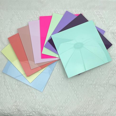 10 Colors Cell Cast Pastel Acrylic Sheets 1/8inch (3mm) 12x12 300x300mm Laserable Plexiglass Sheets Plasitc Board for Laser Cutting Engraving DIY Project Craft Weding invitaton in Kuwait