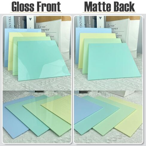 10 Colors Cell Cast Pastel Acrylic Sheets 1/8inch (3mm) 12x12 300x300mm Laserable Plexiglass Sheets Plasitc Board for Laser Cutting Engraving DIY Project Craft Weding invitaton in Kuwait