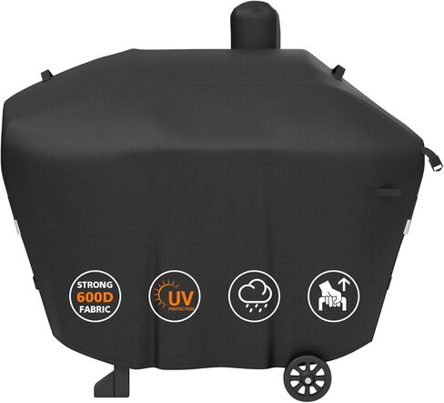 غطاء الشواية لـ Camp Chef 24 Pellet Grills، SmokePro DLX، Woodwind 24، DLX 24، SmokePro 24، PG24MZG، PG24SG، PG24، PG24LS، PG24S، PG24SE، مقاوم للماء 600D غطاء مدخن كامل الطول ومضاد للبهتان in Kuwait