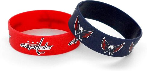NHL Washington Capitals Silicone Rubber Bracelet, 2-Pack in Saudi Arabia