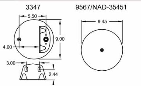 TORQUE 2 Pack of Air Spring Bag (Replaces Firestone 9587, W01-358-9587, SAF Holland 90557248) (2 x TR9587) in Saudi Arabia