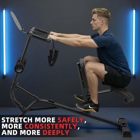 آلة تمدد الجسم بالكامل من أجل المرونة - أداة تمديد للظهر وأوتار الركبة من الصلب شديدة التحمل مع دليل تمرين متكامل، وأشرطة أمان، ودواسات قابلة للتعديل - سعة 350 للمنزل وصالة الألعاب الرياضية in Kuwait