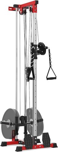 LAT Pull Down Machines, 20-Position Wall Mount Cable Machine, Dual Pulley Cable Machine, Pulldown & Low Row Dual Station System with Accessories for Cable Crossover, Row, Chest Press & Leg Exercises | in Saudi Arabia