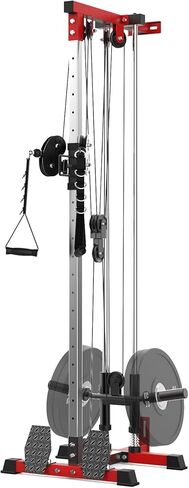 LAT Pull Down Machines, 20-Position Wall Mount Cable Machine, Dual Pulley Cable Machine, Pulldown & Low Row Dual Station System with Accessories for Cable Crossover, Row, Chest Press & Leg Exercises | in Saudi Arabia