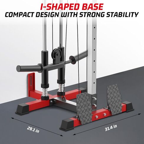 LAT Pull Down Machines, 20-Position Wall Mount Cable Machine, Dual Pulley Cable Machine, Pulldown & Low Row Dual Station System with Accessories for Cable Crossover, Row, Chest Press & Leg Exercises | in Saudi Arabia