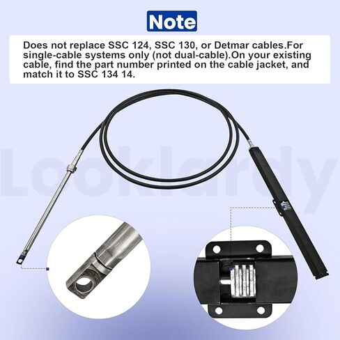 SSC13414 14Ft Mechanical Rack & Pinion Steering Cable Compatible with SB39526P,SB39544P Bezel Kits for Back Mount Steering System & SH5210P,SH5230P Helm Units Fits for SS14114,SS15114 in Kuwait