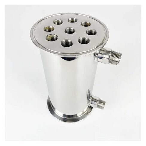 4" 102mm(OD119mm) Dephlegmator, Reflux,Distiller Condenser. Length 200mm,with 1/2" Male Tread,Sanitary Steel 304 in Saudi Arabia