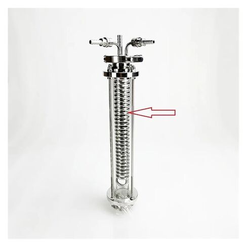 1.5" Tri-clamp Sanitary Dephlegmator/Distillation Condenser, Pipe OD 6mm,Lenght 295mm,Reflux,Dimroth,Stainless Steel 304 in Saudi Arabia