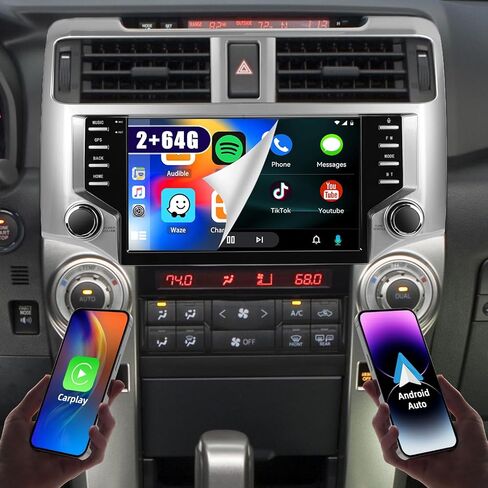 راديو سيارة لـ Toyota 4Runner 2010-2019: [2G+64G] ستيريو سيارة 9 بوصة مع Carplay Android Auto ، ترقية شاشة تعمل باللمس لـ 4Runner مع كاميرا النسخ الاحتياطي DSP in Kuwait