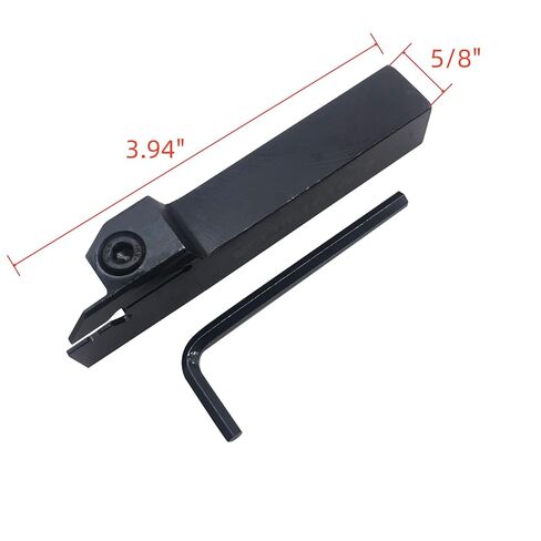 5/8" Turning Tool Holder MGEHR1616-2 Grooving Cut-Off Tool Holder and SRAPR1616H10 Indexable Holder with 10pcs MGMN200 Tin Coated 2mm Grooving Inserts and 10pcs RCMT10T3 R5 Round Replacement Inserts in Kuwait