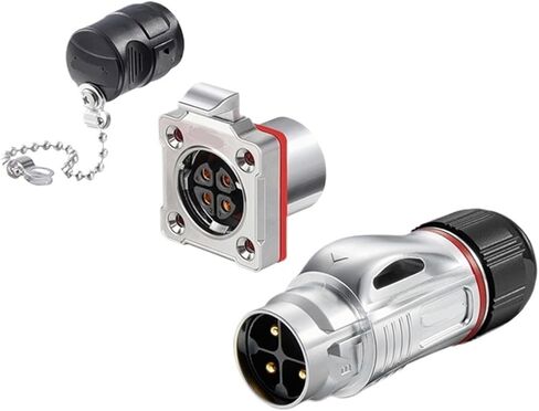 Four-hole flange metal BD24 waterproof male and female aviation 2-24 core outdoor LED line industrial power supply quick connector(10 core) in Kuwait