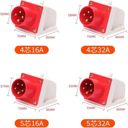 Industrial equipment reverse 5-core 32A aviation 380V(Surface mounted reverse insertion) in Saudi Arabia