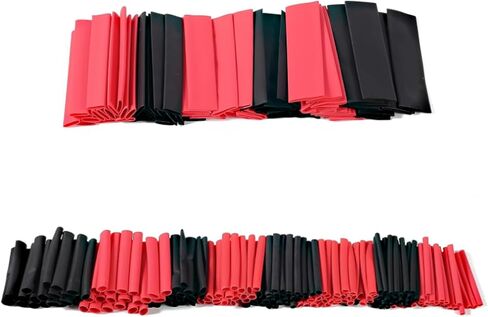 270pcs Heat Shrink Tubing Kit - 7 Sizes, 2 Colors (Black, Red), Easy to Use - Suitable for Small Electronics in Saudi Arabia