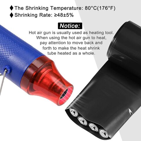 Battery Wrap PVC Heat Shrink Tubing 32mm Dia 50mm Flat 10 Feet Black Good Insulation for Battery Pack in Saudi Arabia