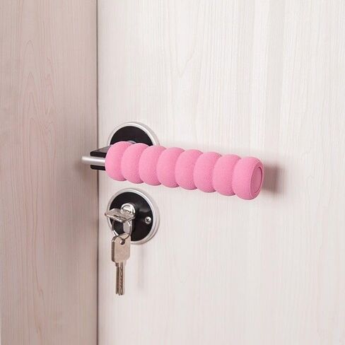 Door Handle Protector Thickened Spiral Anti Collision Anti Static Universal Sleeve for Home Safety Bedroom and Office Doors, Green in Saudi Arabia