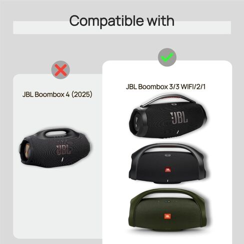 حزام حمل للسفر لـ JBL Boombox 3 2 1/Boombox 3 مكبر صوت محمول مقاوم للماء واي فاي، حزام كتف مع غطاءين جانبيين، حقيبة حمل للسفر لـ JBL Boombox 3 (حقيبة فقط) in Kuwait