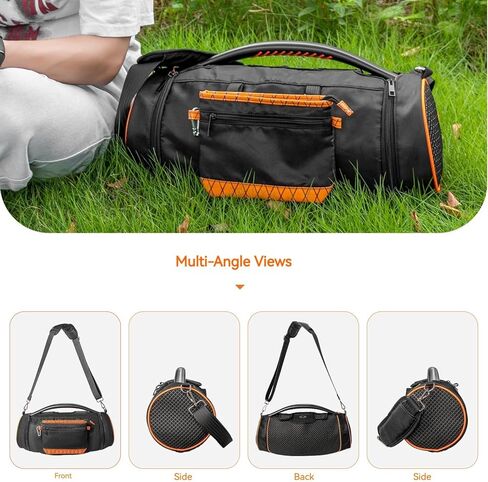 حزام حمل للسفر لـ JBL Boombox 3 2 1/Boombox 3 مكبر صوت محمول مقاوم للماء واي فاي، حزام كتف مع غطاءين جانبيين، حقيبة حمل للسفر لـ JBL Boombox 3 (حقيبة فقط) in Kuwait