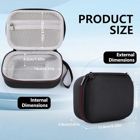 حافظة Hianjoo صلبة متوافقة مع JBL Go 4، حقيبة حمل EVA للسفر لمكبر صوت بلوتوث، حافظة واقية مقاومة للصدمات والغبار مع بطانة وحبل، أسود in Kuwait