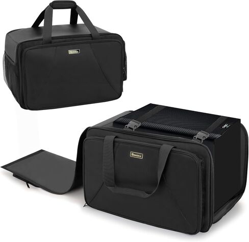 حقيبة حمل مكبر الصوت متوافقة مع QSC K8، حقيبة تخزين محمولة مع إسفنجة سميكة لخزائن مكبر الصوت المدمجة مقاس 8 بوصات، وتخزين الميكروفون، والكابل، ومحول للحفلة، والفرقة، والبروفة، والحقيبة فقط in Kuwait