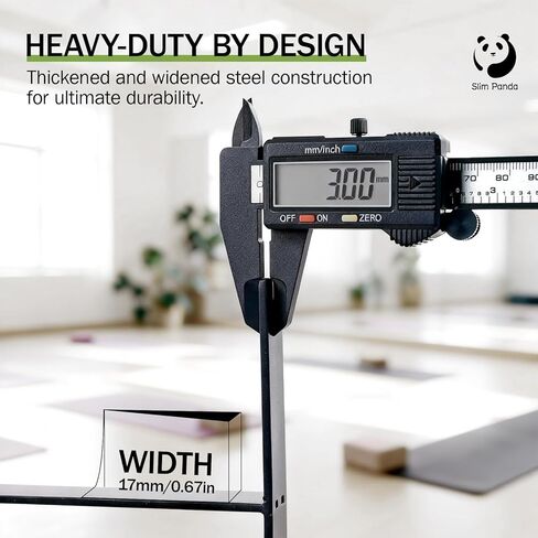 حامل بساط اليوجا النحيف الباندا مع حقيبة شبكية، رف تخزين ملحقات اليوجا، منظم صالة الألعاب الرياضية المنزلية مع رف معدني عائم و5 خطافات لتعليق سجادات اليوجا، وبكرة إسفنجية، وأشرطة مقاومة in Kuwait