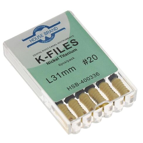 400336 HSB Endodontic K-Files NiTi 31mm #20 6/Pk in Saudi Arabia