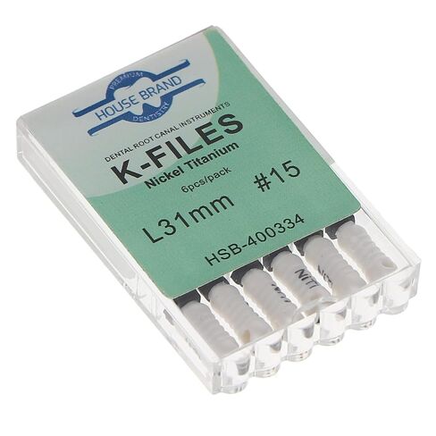 400334 HSB Endodontic K-Files NiTi 31mm #15 6/Pk in Saudi Arabia