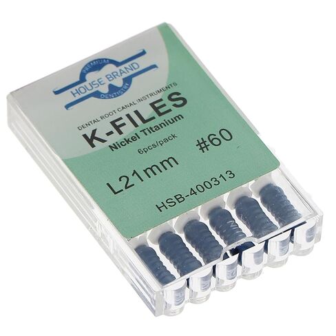 400313 HSB Endodontic K-Files NiTi 21mm #60 6/Pk in Saudi Arabia