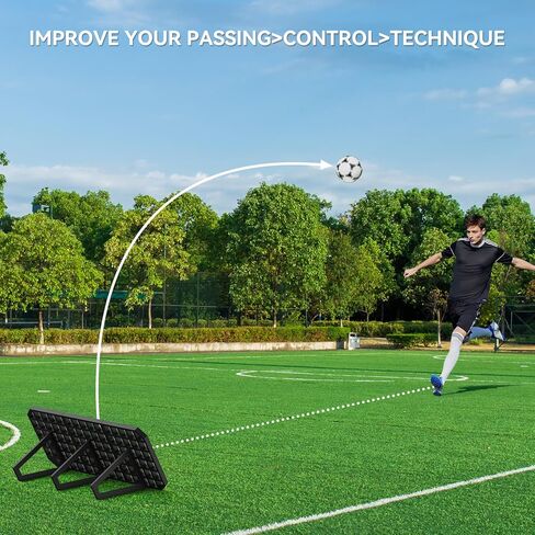 لوح ارتداد كرة القدم، جهاز ارتداد محمول بزاوية قابلة للتعديل، محطة إعادة تشغيل مدرب كرة القدم لتمرير الكرة والتدريب على الارتداد in Kuwait