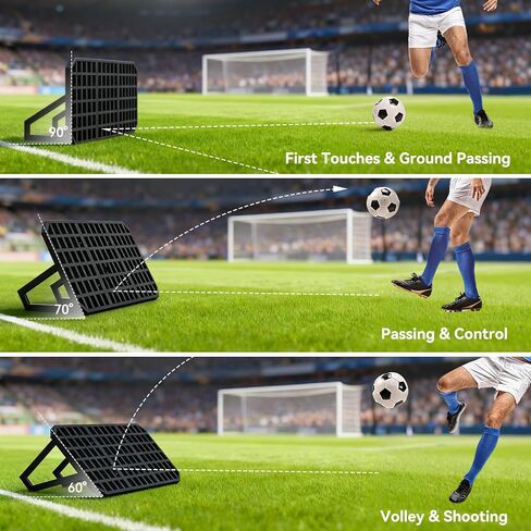 لوح ارتداد كرة القدم، جهاز ارتداد محمول بزاوية قابلة للتعديل، محطة إعادة تشغيل مدرب كرة القدم لتمرير الكرة والتدريب على الارتداد in Kuwait