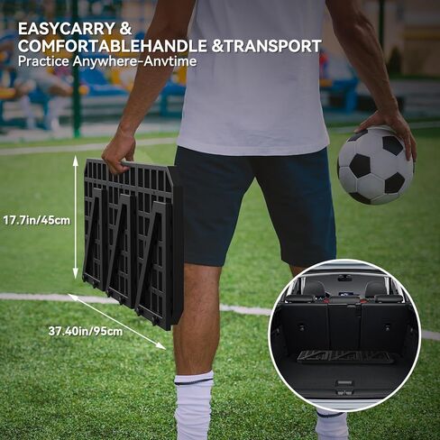 لوح ارتداد كرة القدم، جهاز ارتداد محمول بزاوية قابلة للتعديل، محطة إعادة تشغيل مدرب كرة القدم لتمرير الكرة والتدريب على الارتداد in Kuwait