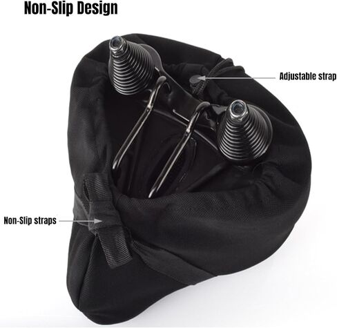 Seat Cushion for Bike: Adjustable Bicycle Seat Cover Silicone Gel and Memory Foam Padded Universal Fit for Peloton Stationary Mountain Road Ebike in Saudi Arabia
