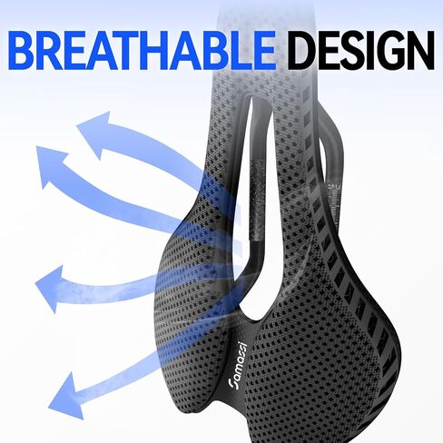 3D Printed Bike Saddle | Comfortable Road Bike Seat Cushion for Men and Women| Lightweight Carbon Fiber Bicycle Seat, Shock Absorbing and Breathable | Ideal for MTB BMX XC Gravel Bikes in Saudi Arabia