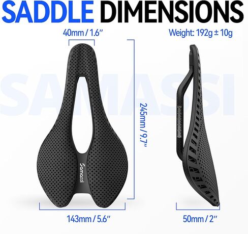 3D Printed Bike Saddle | Comfortable Road Bike Seat Cushion for Men and Women| Lightweight Carbon Fiber Bicycle Seat, Shock Absorbing and Breathable | Ideal for MTB BMX XC Gravel Bikes in Saudi Arabia