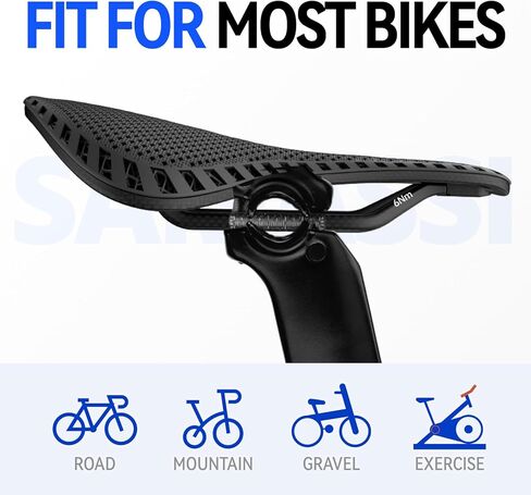 3D Printed Bike Saddle | Comfortable Road Bike Seat Cushion for Men and Women| Lightweight Carbon Fiber Bicycle Seat, Shock Absorbing and Breathable | Ideal for MTB BMX XC Gravel Bikes in Saudi Arabia