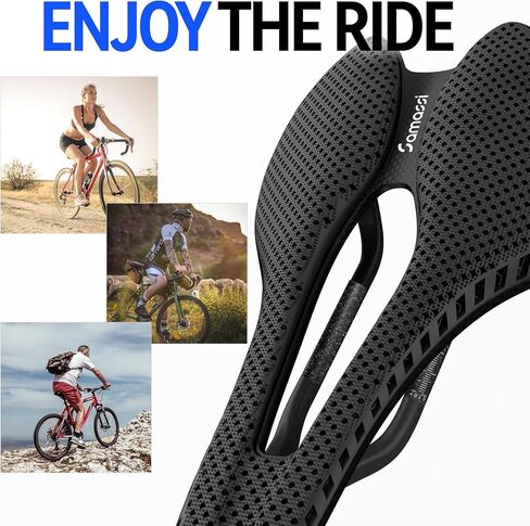 3D Printed Bike Saddle | Comfortable Road Bike Seat Cushion for Men and Women| Lightweight Carbon Fiber Bicycle Seat, Shock Absorbing and Breathable | Ideal for MTB BMX XC Gravel Bikes in Saudi Arabia
