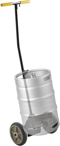 Heavy-Duty Commercial Hand Truck for Kegs and Pails, 400 lb Capacity - Keg Dolly with 8" Oiled Wheels, Ergonomic Handle & Keg Hook, Steel Frame for Beer Barrels, Brewery, Delivery Use in Kuwait