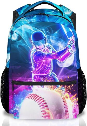 Backpack for Boys Baseball Backpacks with Padded Shoulder Straps - Kids Sports BookBag with Padded Shoulder Straps, Durable School Supplies for Teens Boys (17 Inch) in Saudi Arabia