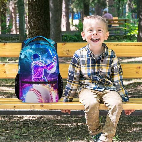 Backpack for Boys Baseball Backpacks with Padded Shoulder Straps - Kids Sports BookBag with Padded Shoulder Straps, Durable School Supplies for Teens Boys (17 Inch) in Saudi Arabia