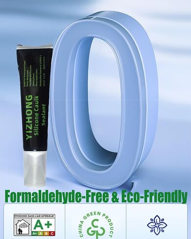 YIZHONG Silicone Sealant Caulk, 4.2 oz Tube for Bathroom & Kitchen, Easy Squeeze & Smooth Application, Low Odor (Clear 125ml) in Kuwait