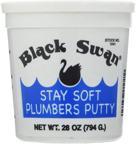 Black Swan Stay Soft Plumbers Putty, 3lbs - Crack-Resistant, Ideal for Sink Drain, Faucets & Fixtures, Stretchable Plumber Putty - White in Saudi Arabia