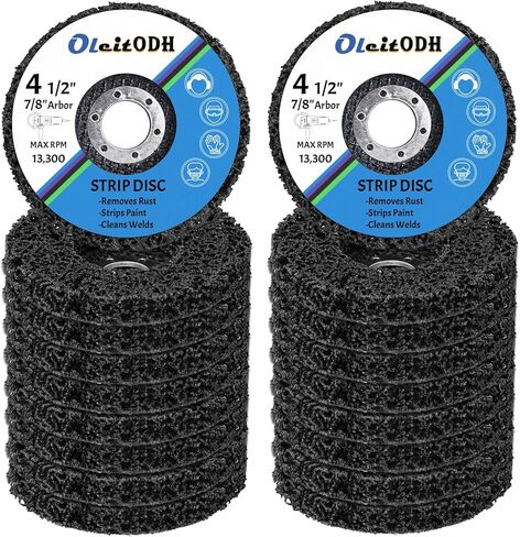 15 Pcs 4-1/2" x 7/8" Strip Discs Bulk, Paint Stripping and Rust Removal Wheels for Angle Grinders, Abrasive Grinding Discs for Metal, Wood, and Fiberglass in Saudi Arabia