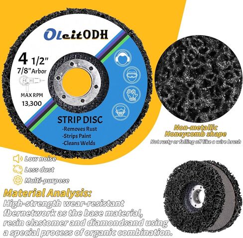 15 Pcs 4-1/2" x 7/8" Strip Discs Bulk, Paint Stripping and Rust Removal Wheels for Angle Grinders, Abrasive Grinding Discs for Metal, Wood, and Fiberglass in Saudi Arabia