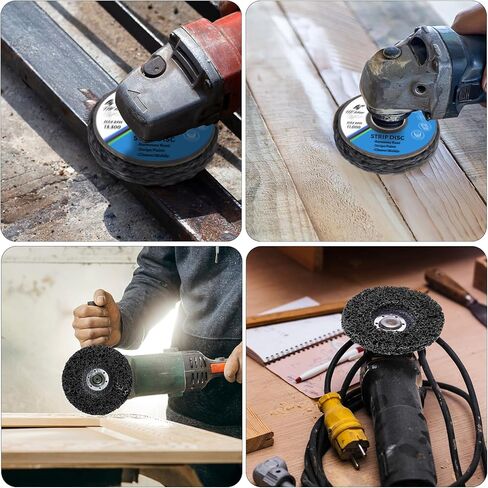 15 Pcs 4-1/2" x 7/8" Strip Discs Bulk, Paint Stripping and Rust Removal Wheels for Angle Grinders, Abrasive Grinding Discs for Metal, Wood, and Fiberglass in Saudi Arabia
