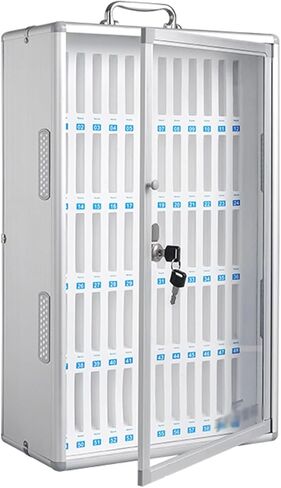 Phone Storage Cabinet School Cell Phone Safe Mobile Phone Cabinet with Cooling Holes Cell Phone Storage Cabinet with Lock Training Mobile Phone Storage Box Improve W0 bits (Silver-60 bits) in Saudi Arabia